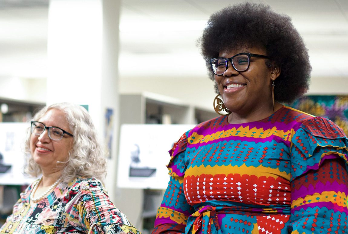 Ms. Shroff and Ms. Bell during Black History Month Event